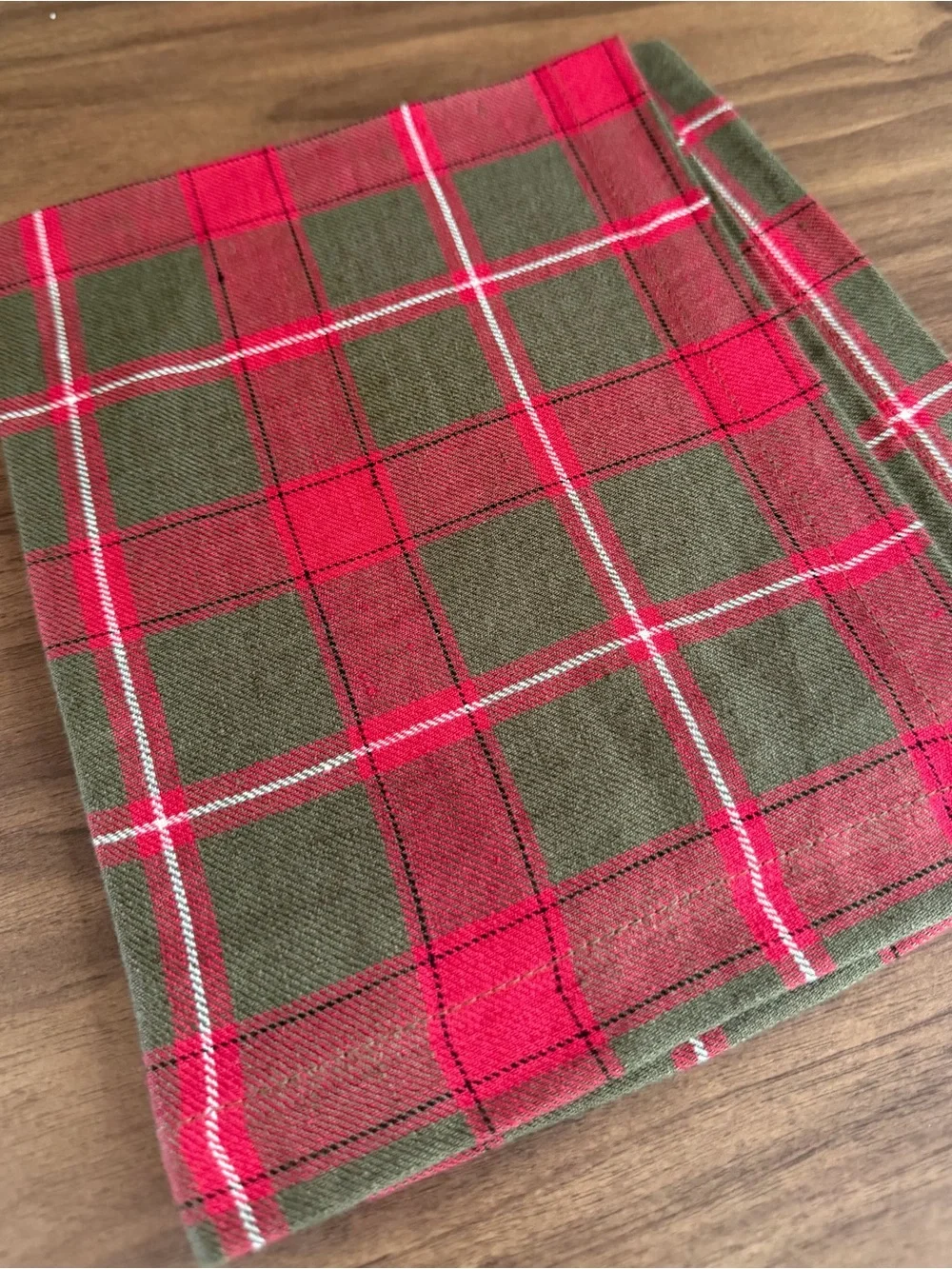 Libeco St. Giles Tartan Plaid Linen Napkins Set of 8 NWOT Belgian